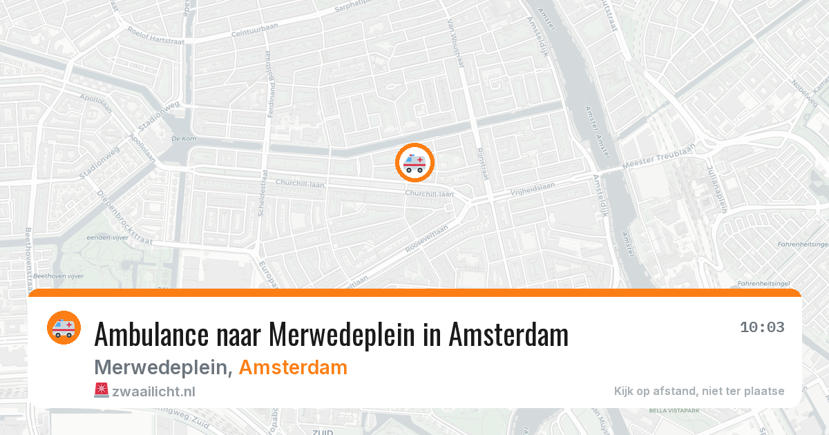 Ambulance naar Merwedeplein in Amsterdam — 6 jul 2026
