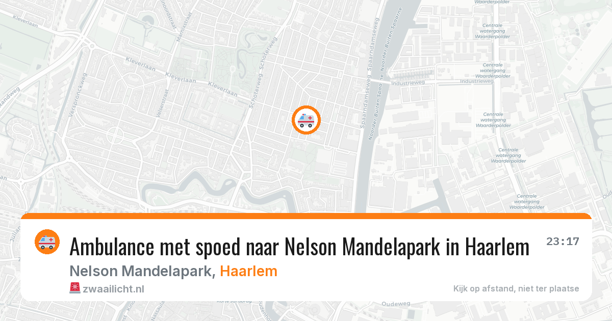 Ambulance met spoed naar Nelson Mandelapark in Haarlem — 22 mei 2026