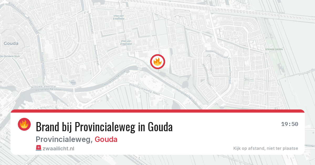 Brand bij Provincialeweg in Gouda — 21 jan 2026
