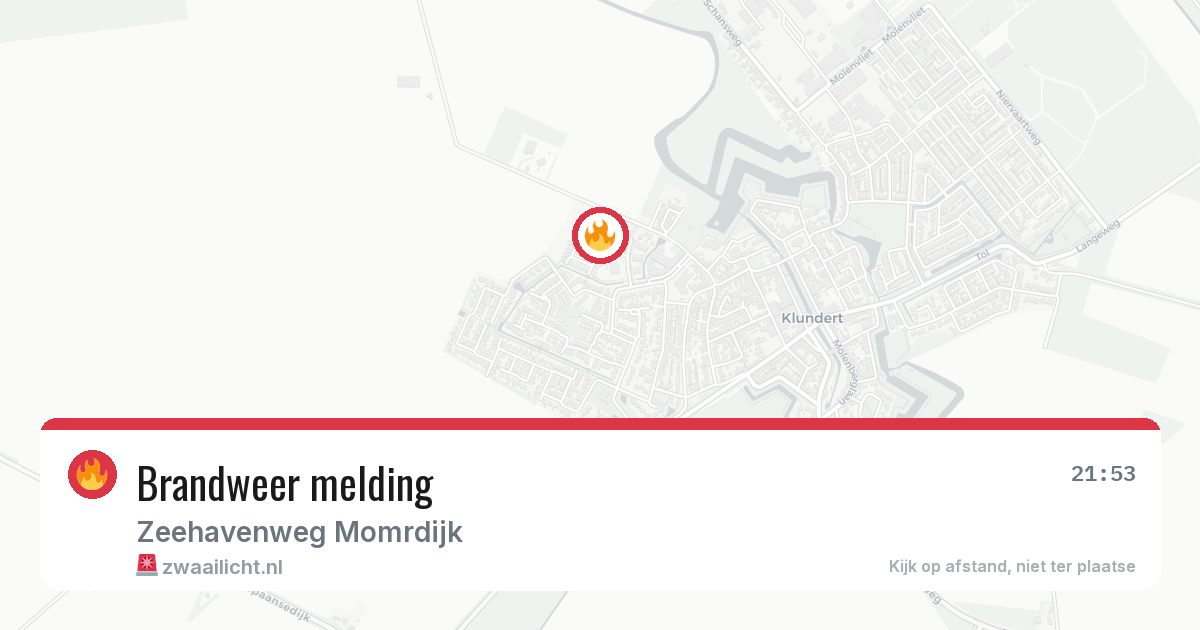Brandweer melding — 1 jul 2026