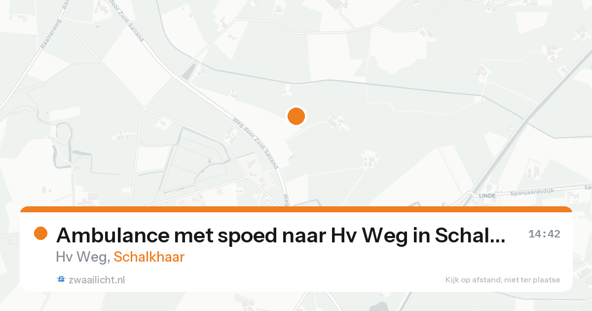 Ambulance met spoed naar Hv Weg in Schalkhaar — 20 aug 2026