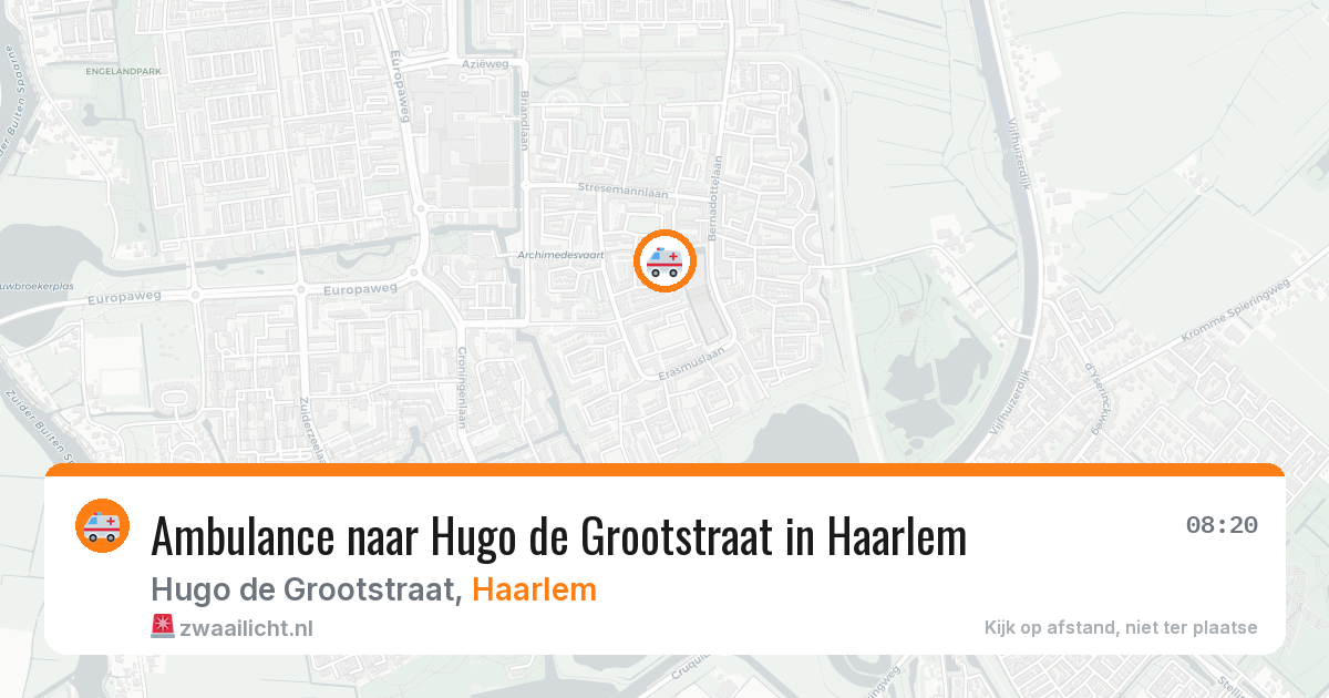 Ambulance naar Hugo de Grootstraat in Haarlem — 4 apr 2026