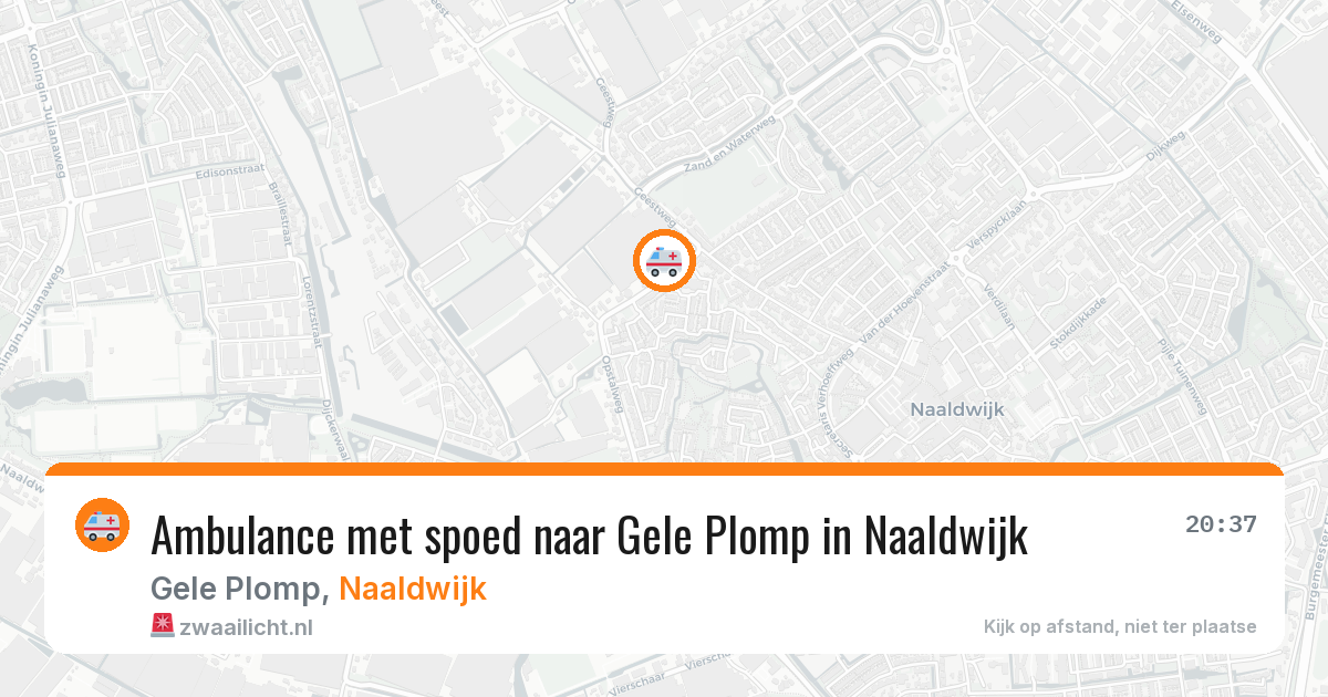 Ambulance met spoed naar Gele Plomp in Naaldwijk — 26 jun 2026