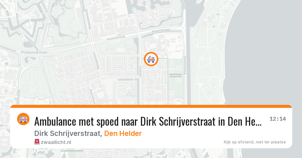Ambulance met spoed naar Dirk Schrijverstraat in Den Helder — 18 jul 2026