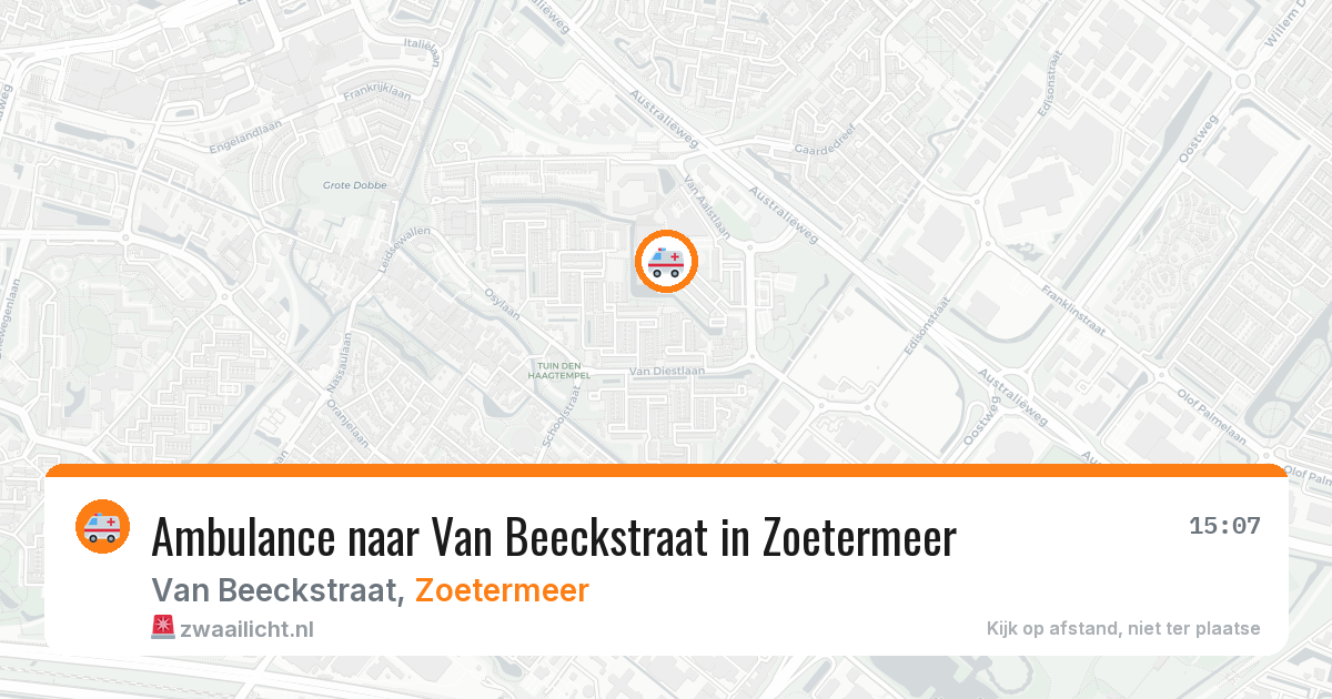Ambulance naar Van Beeckstraat in Zoetermeer — 3 jul 2026