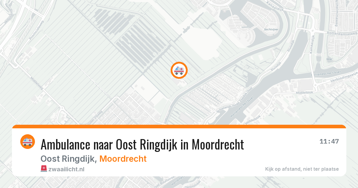 Ambulance naar Oost Ringdijk in Moordrecht — 3 aug 2026