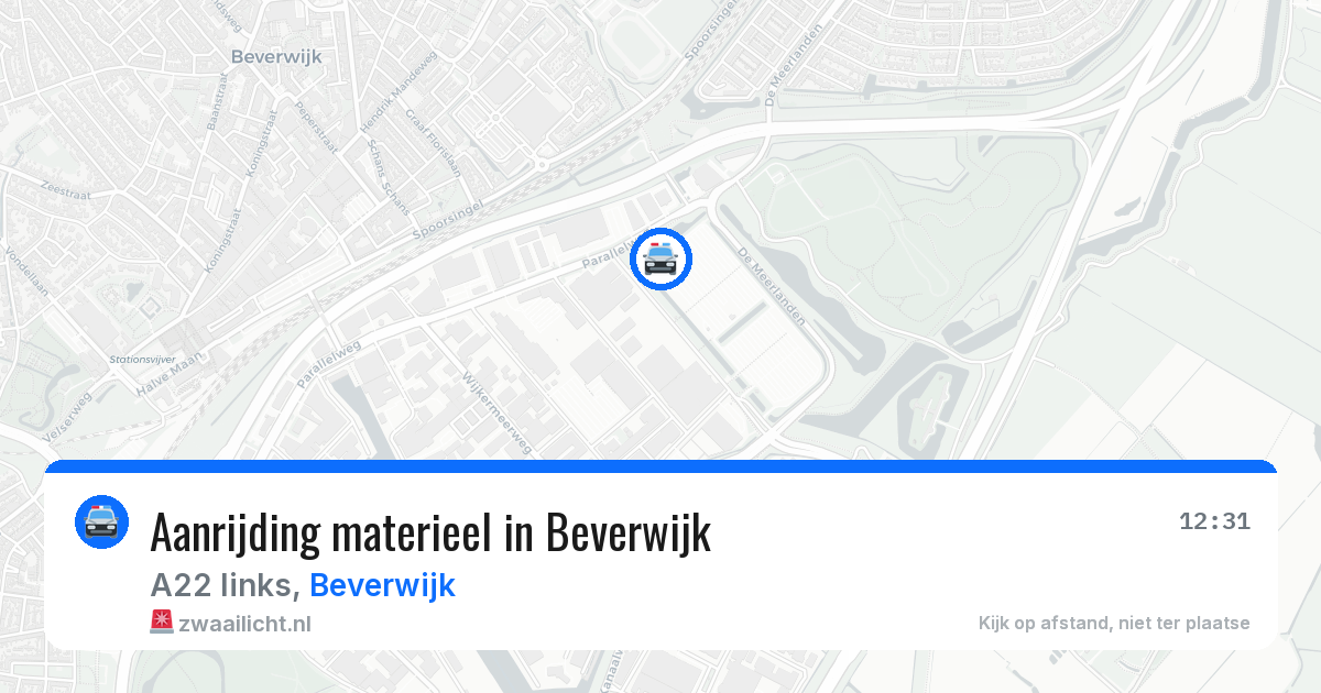Aanrijding materieel in Beverwijk — 4 mei 2026