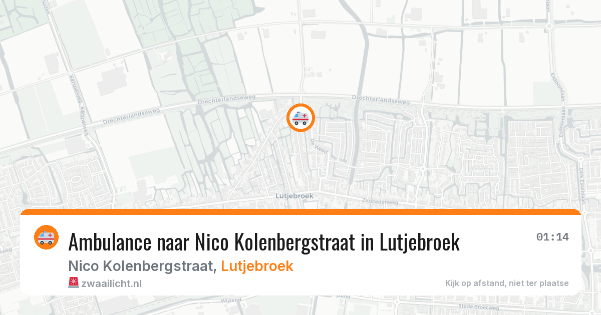 Ambulance naar Nico Kolenbergstraat in Lutjebroek — 1 aug 2026