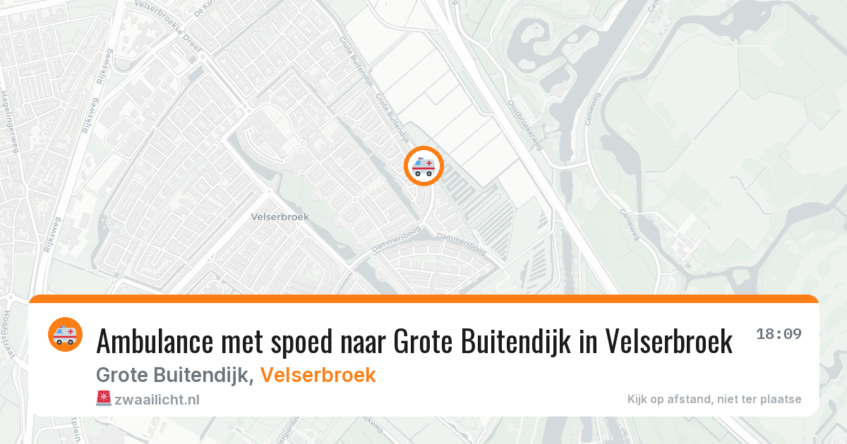 Ambulance met spoed naar Grote Buitendijk in Velserbroek — 29 jan 2026