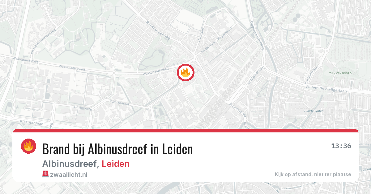 Brand bij Albinusdreef in Leiden — 28 mei 2026