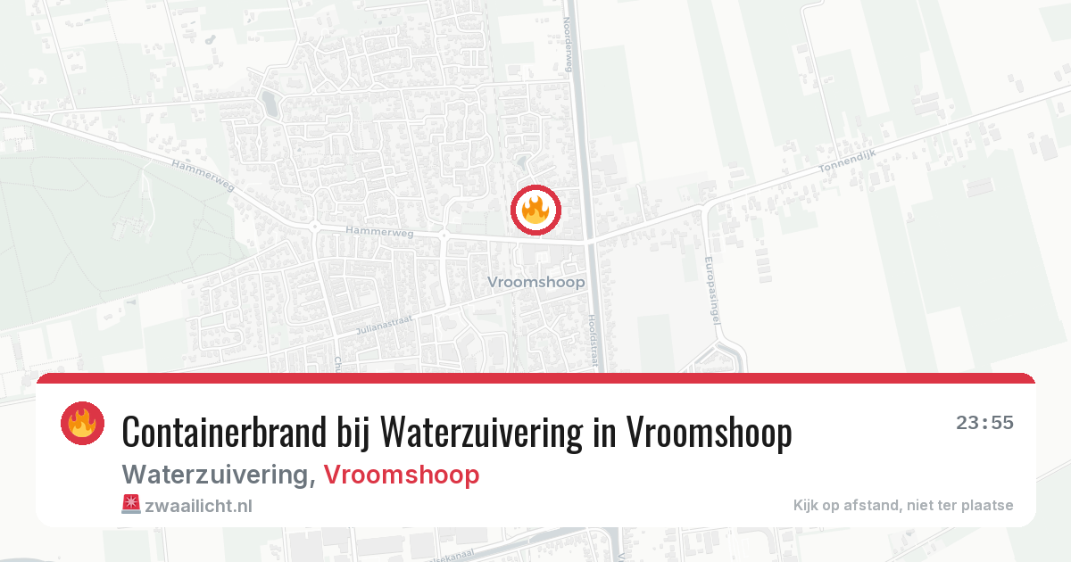 Containerbrand bij Waterzuivering in Vroomshoop — 9 mei 2026