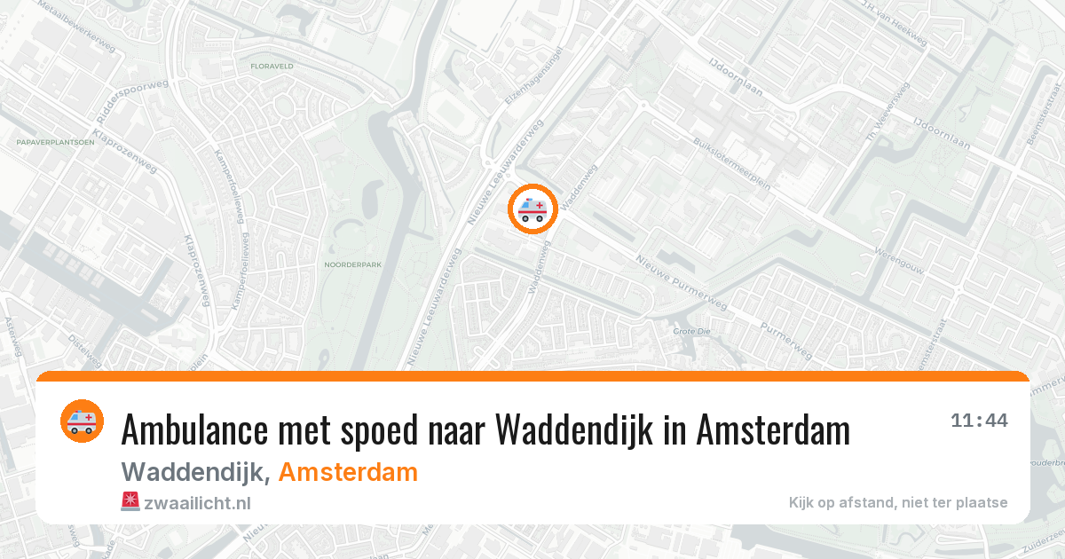 Ambulance met spoed naar Waddendijk in Amsterdam — 19 mrt 2026