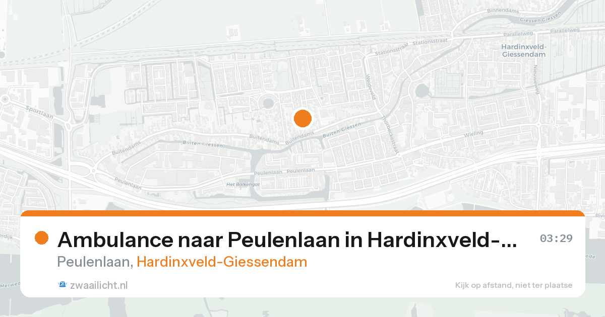 Ambulance naar Peulenlaan in Hardinxveld-Giessendam — 31 jan 2026
