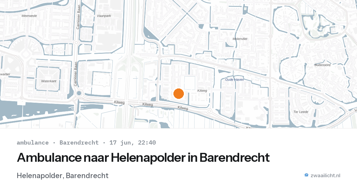 Ambulance naar Helenapolder in Barendrecht — 17 jun 2026