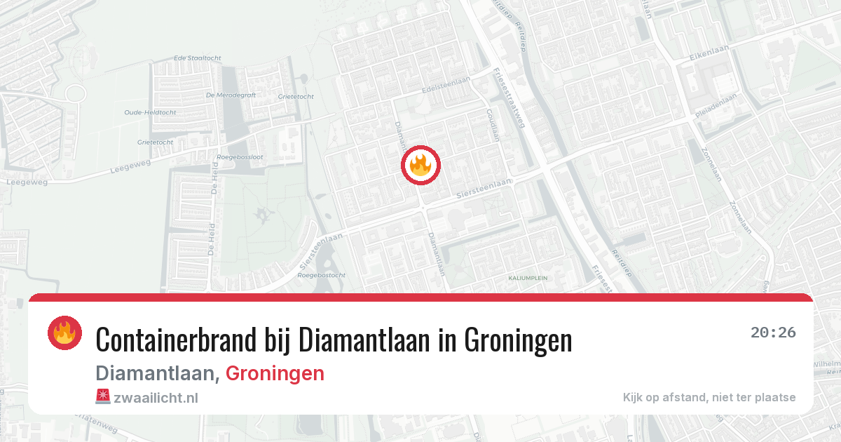 Containerbrand bij Diamantlaan in Groningen — 29 mei 2026