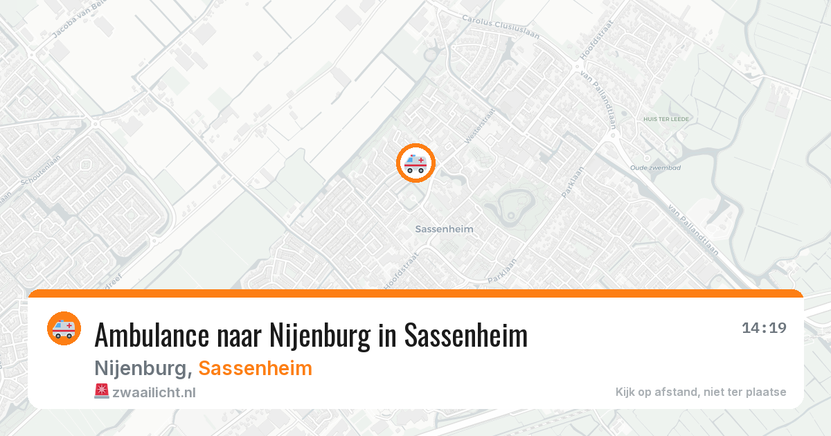 Ambulance naar Nijenburg in Sassenheim — 6 aug 2026