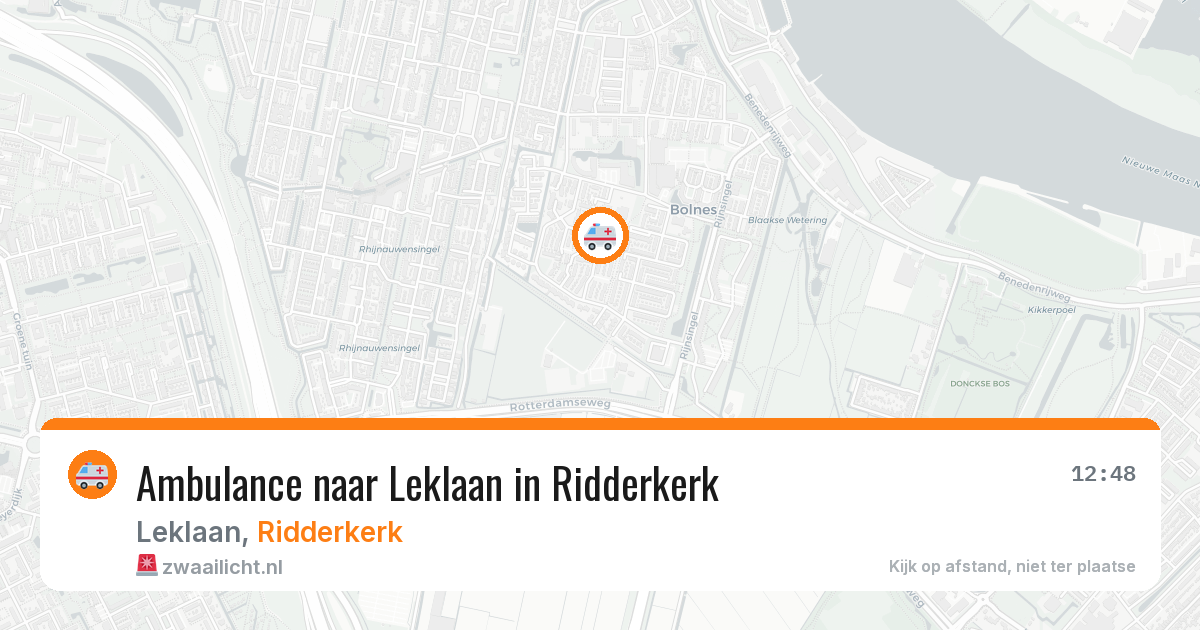 Ambulance naar Leklaan in Ridderkerk — 29 jan 2026