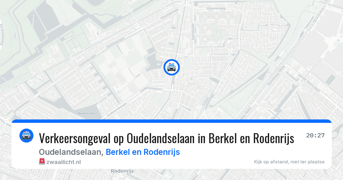 Verkeersongeval op Oudelandselaan in Berkel en Rodenrijs — 8 jun 2026