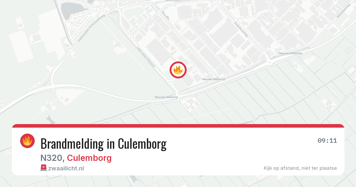 Brandmelding in Culemborg — 13 aug 2026