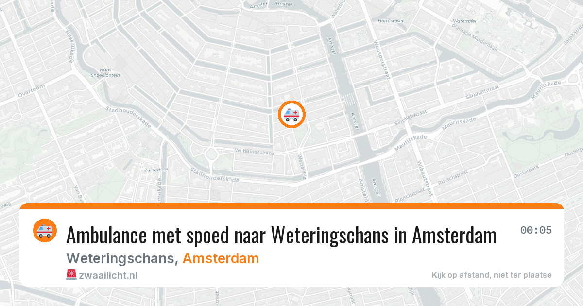 Ambulance met spoed naar Weteringschans in Amsterdam — 11 apr 2026