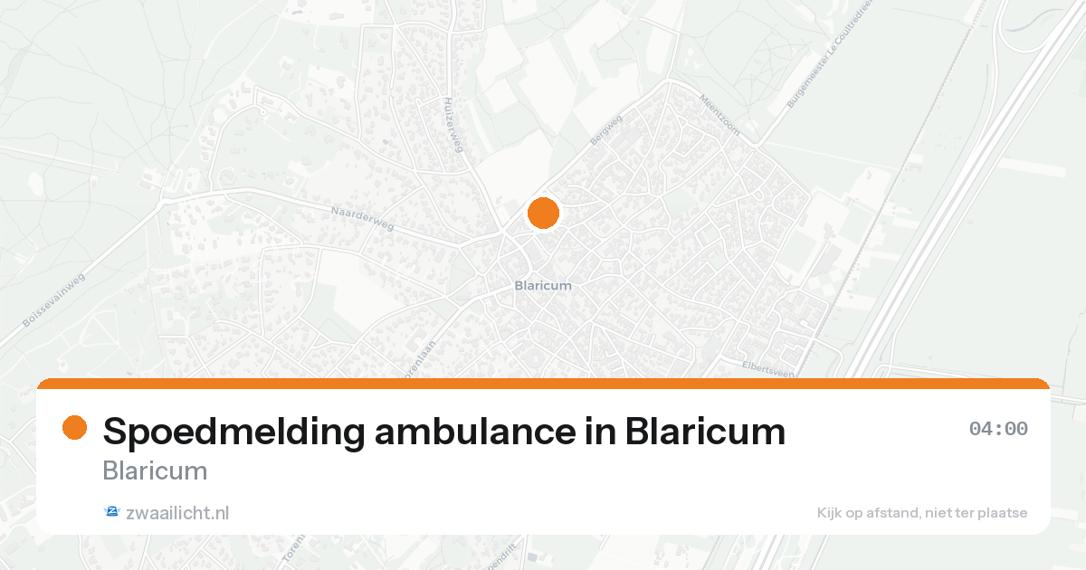 Spoedmelding ambulance in Blaricum — 8 feb 2026