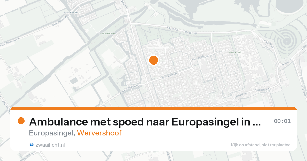Ambulance met spoed naar Europasingel in Wervershoof — 7 jun 2026