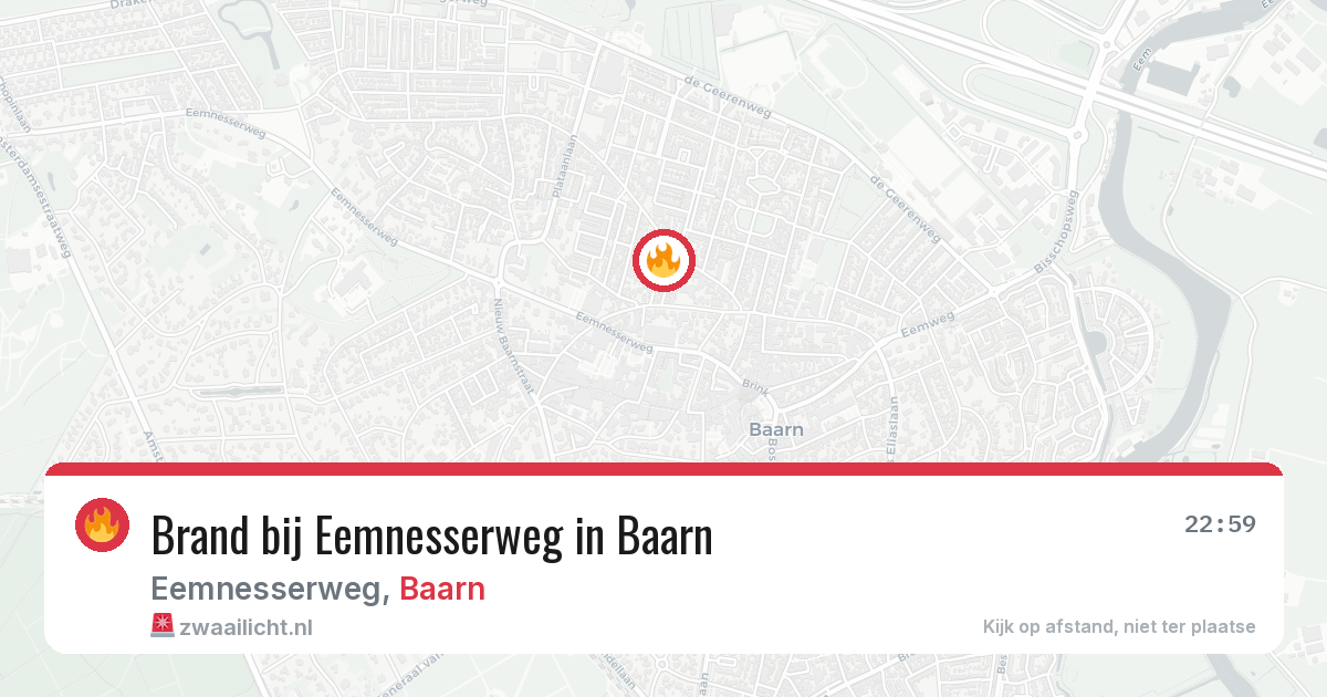 Brand bij Eemnesserweg in Baarn — 19 jun 2026