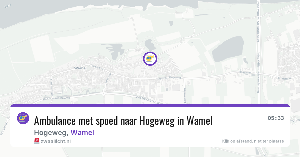 Ambulance met spoed naar Hogeweg in Wamel — 10 jun 2026