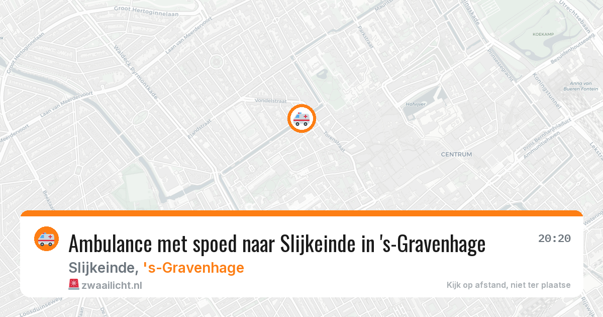 Ambulance met spoed naar Slijkeinde in 's-Gravenhage — 15 apr 2026