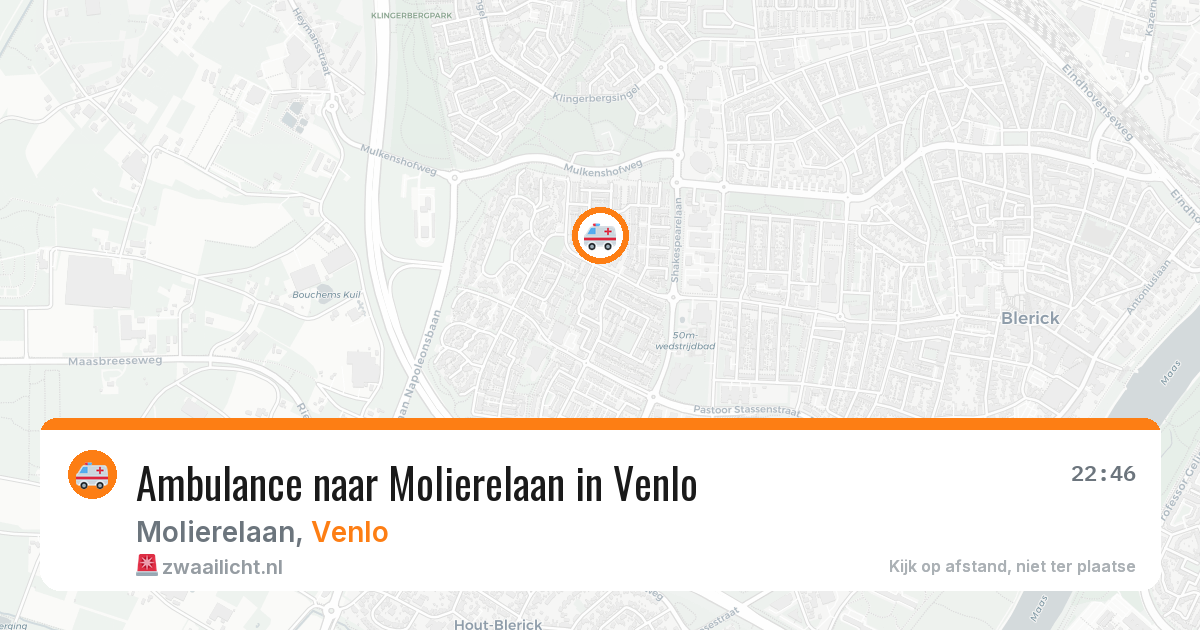 Ambulance naar Molierelaan in Venlo — 10 jun 2026