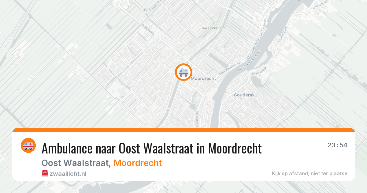 Ambulance naar Oost Waalstraat in Moordrecht — 12 jul 2026