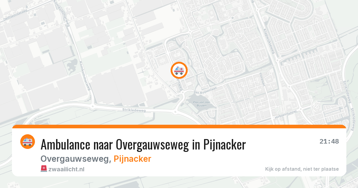 Ambulance naar Overgauwseweg in Pijnacker — 1 jul 2026