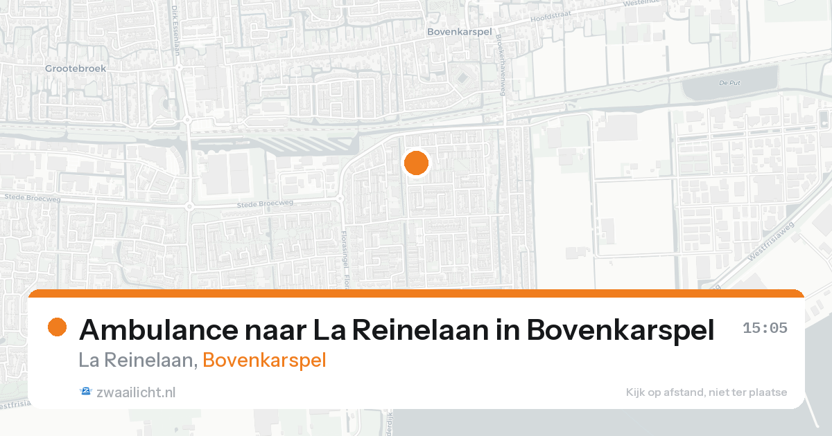 Ambulance naar La Reinelaan in Bovenkarspel — 19 aug 2026