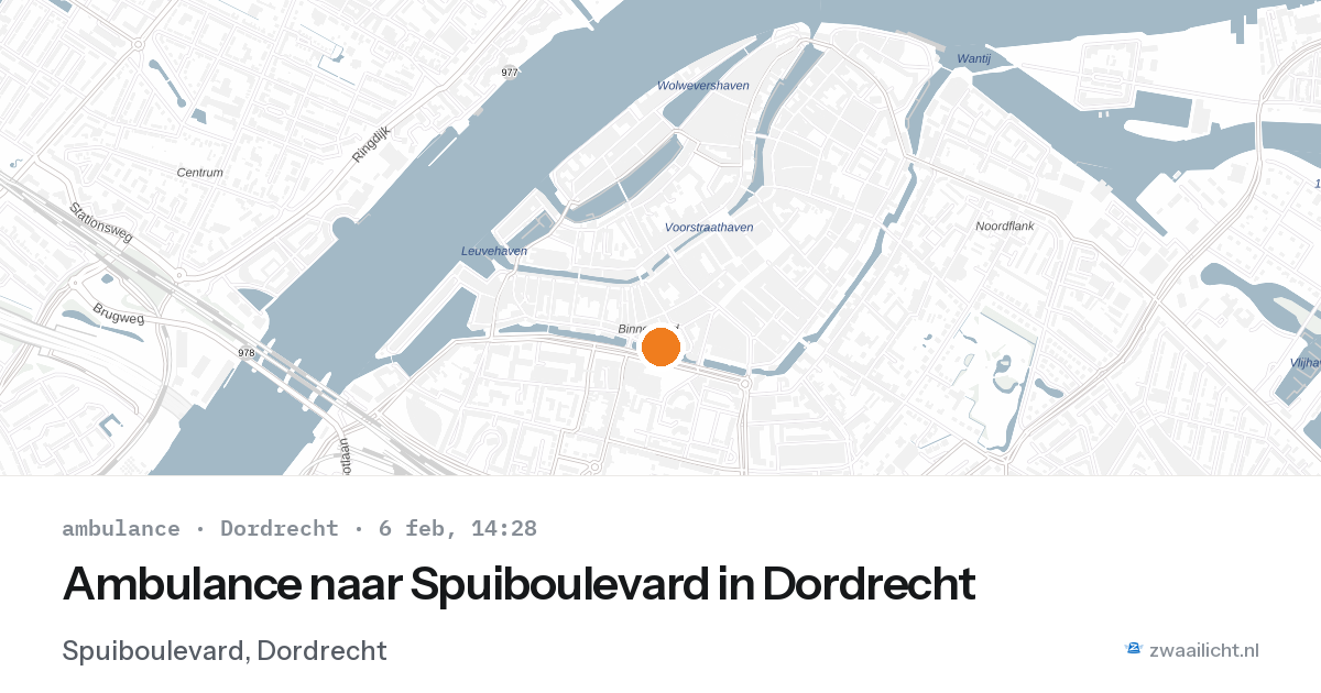 Ambulance naar Spuiboulevard in Dordrecht — 6 feb 2026