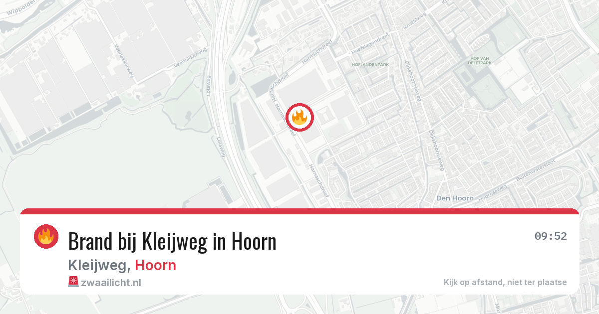 Brand bij Kleijweg in Hoorn — 23 jun 2026