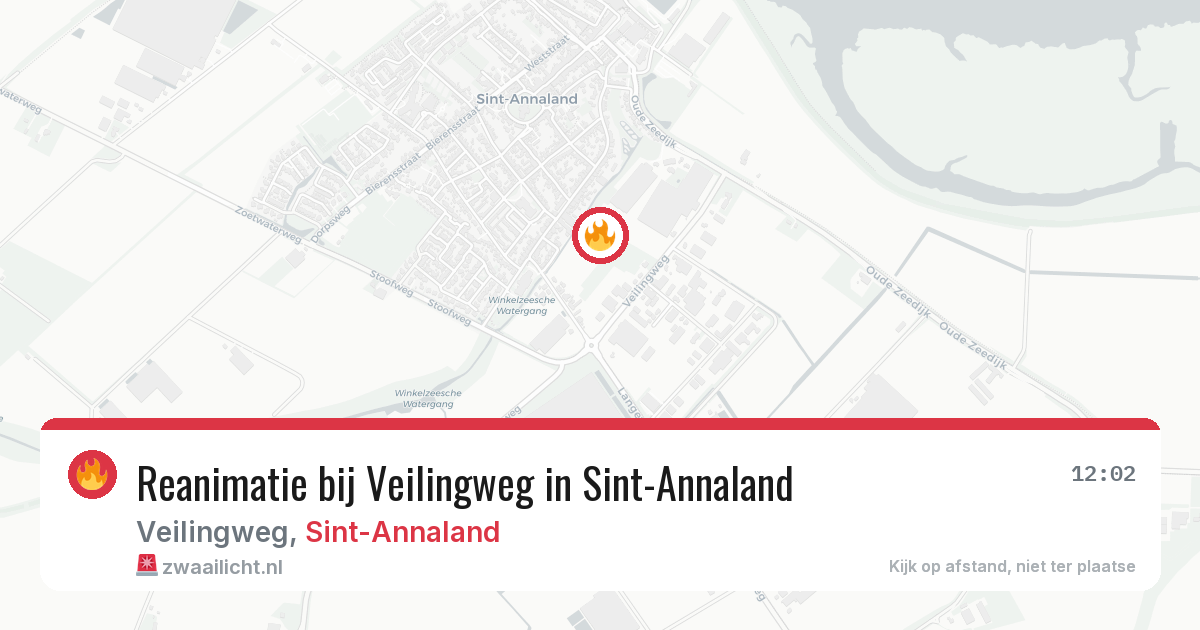 Reanimatie bij Veilingweg in Sint-Annaland — 9 apr 2026