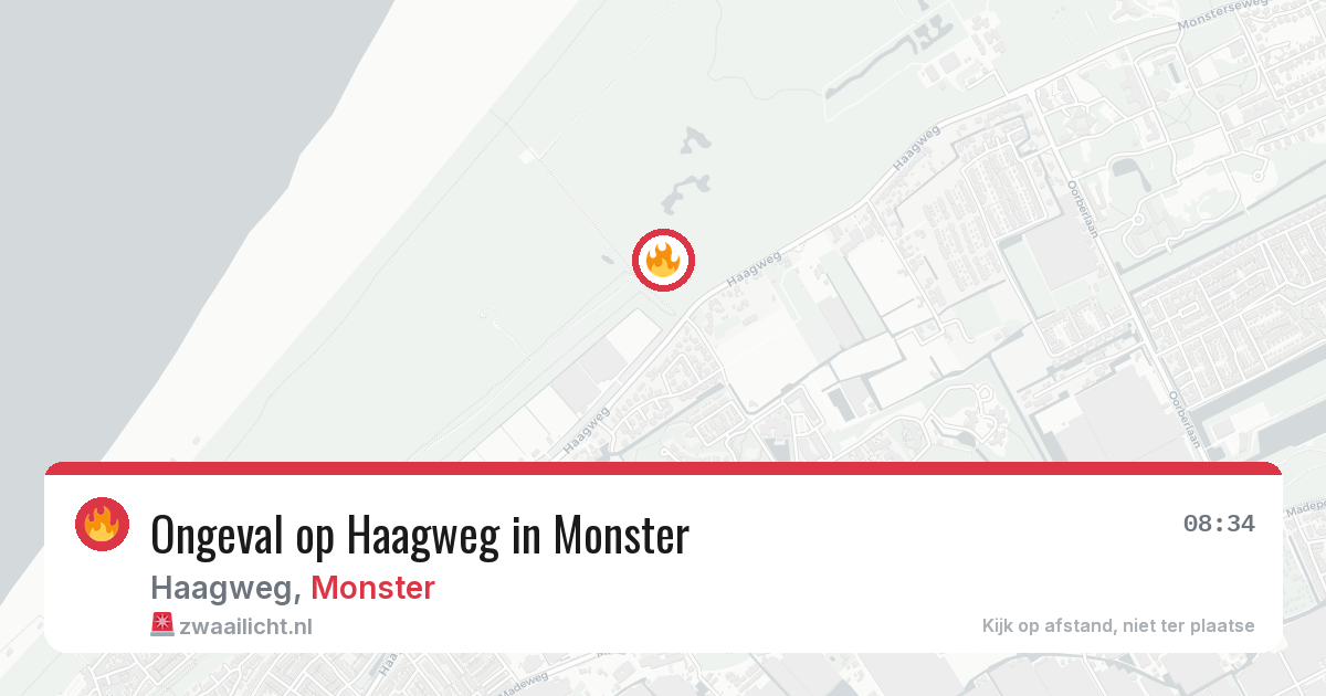 Ongeval op Haagweg in Monster — 13 aug 2026
