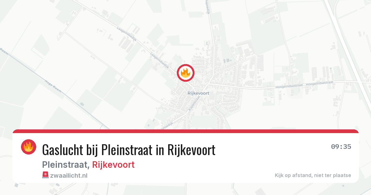 Gaslucht bij Pleinstraat in Rijkevoort — 25 feb 2026