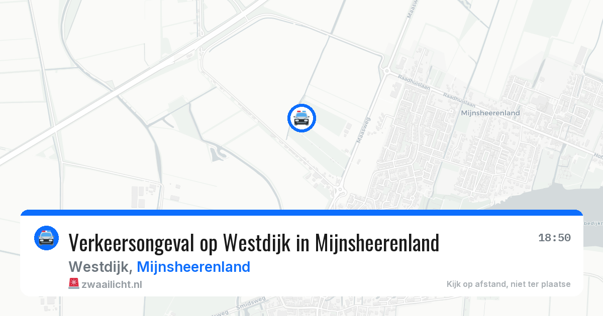 Verkeersongeval op Westdijk in Mijnsheerenland — 3 jul 2026