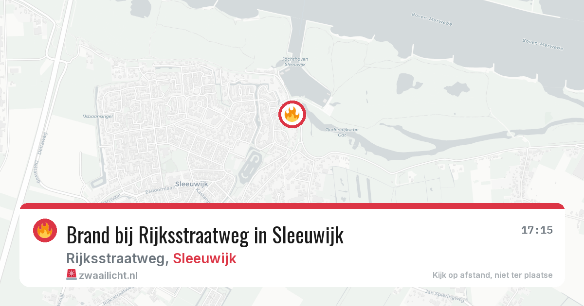 Brand bij Rijksstraatweg in Sleeuwijk — 9 jun 2026