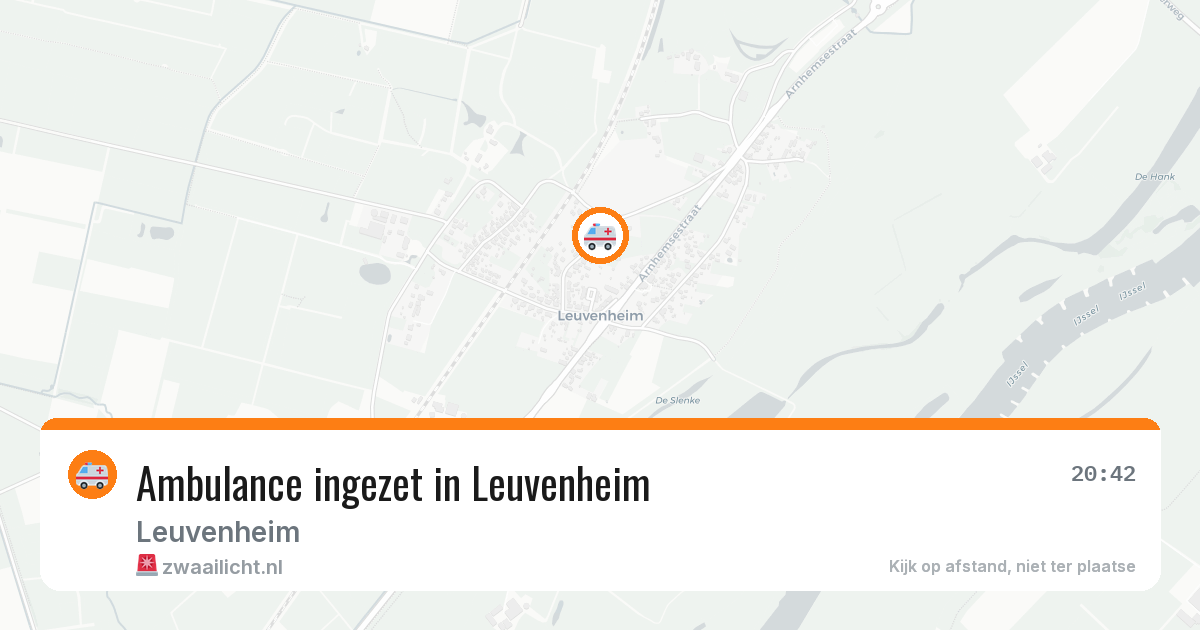 Ambulance ingezet in Leuvenheim — 8 mei 2026