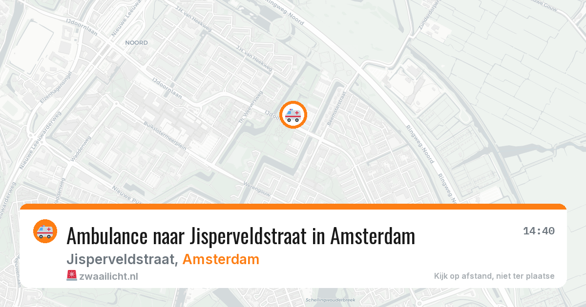 Ambulance naar Jisperveldstraat in Amsterdam — 19 mei 2026