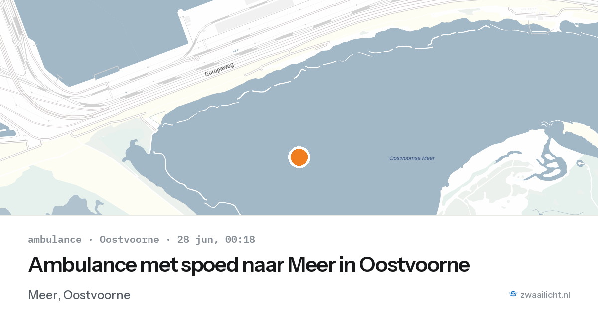 Ambulance met spoed naar Meer in Oostvoorne — 27 jun 2026