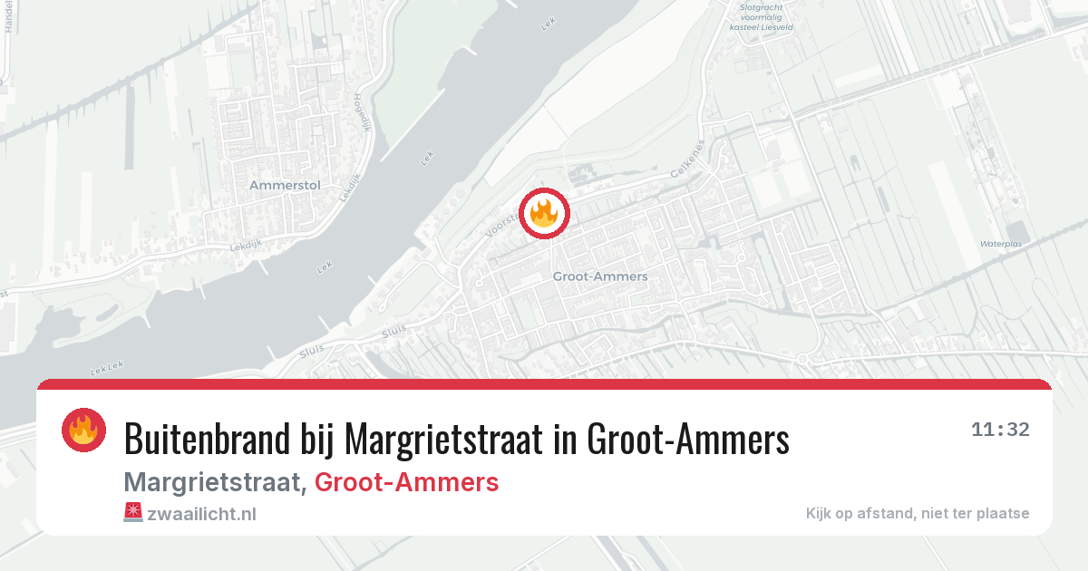 Buitenbrand bij Margrietstraat in Groot-Ammers — 19 mei 2026