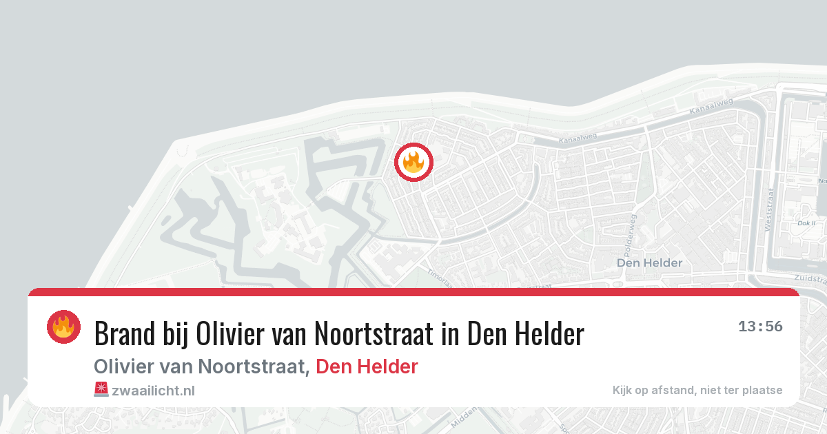 Brand bij Olivier van Noortstraat in Den Helder — 21 feb 2026