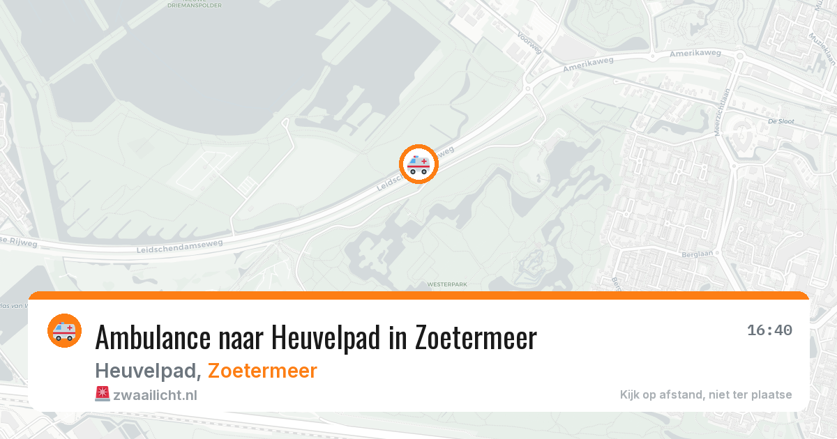 Ambulance naar Heuvelpad in Zoetermeer — 18 mrt 2026