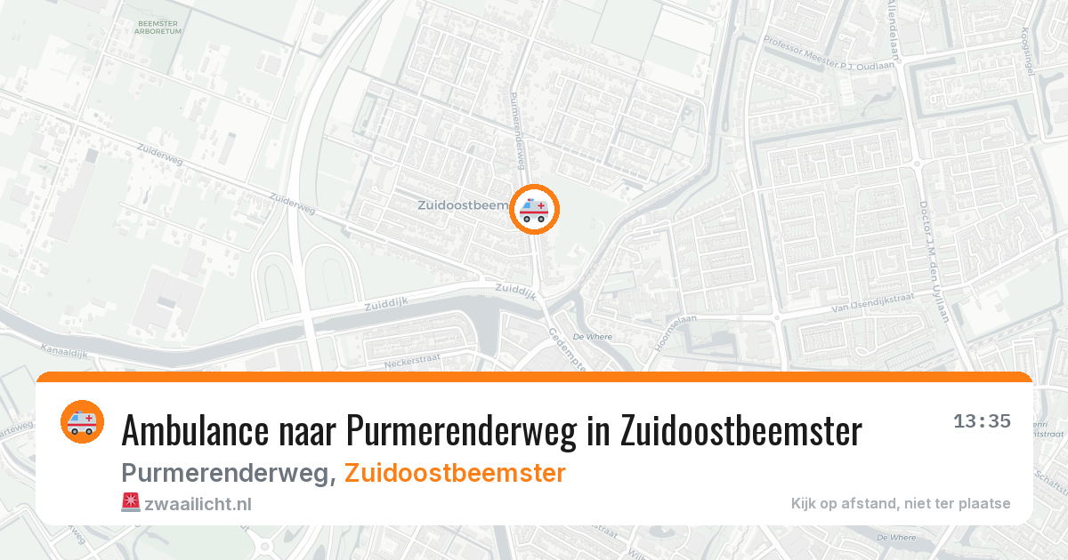 Ambulance naar Purmerenderweg in Zuidoostbeemster — 9 jul 2026