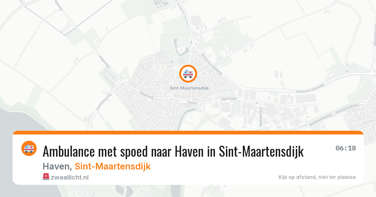 Ambulance met spoed naar Haven in Sint-Maartensdijk — 6 feb 2026