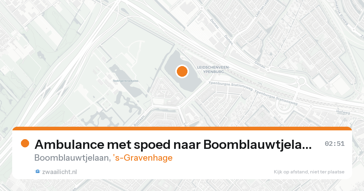 Ambulance met spoed naar Boomblauwtjelaan in 's-Gravenhage — 26 aug 2026