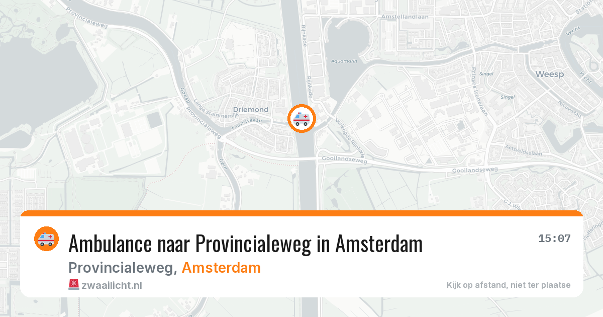 Ambulance naar Provincialeweg in Amsterdam — 11 jun 2026